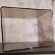 Rectangular piece of furniture or coffee table in smoked plexiglass by Michel Dumas.