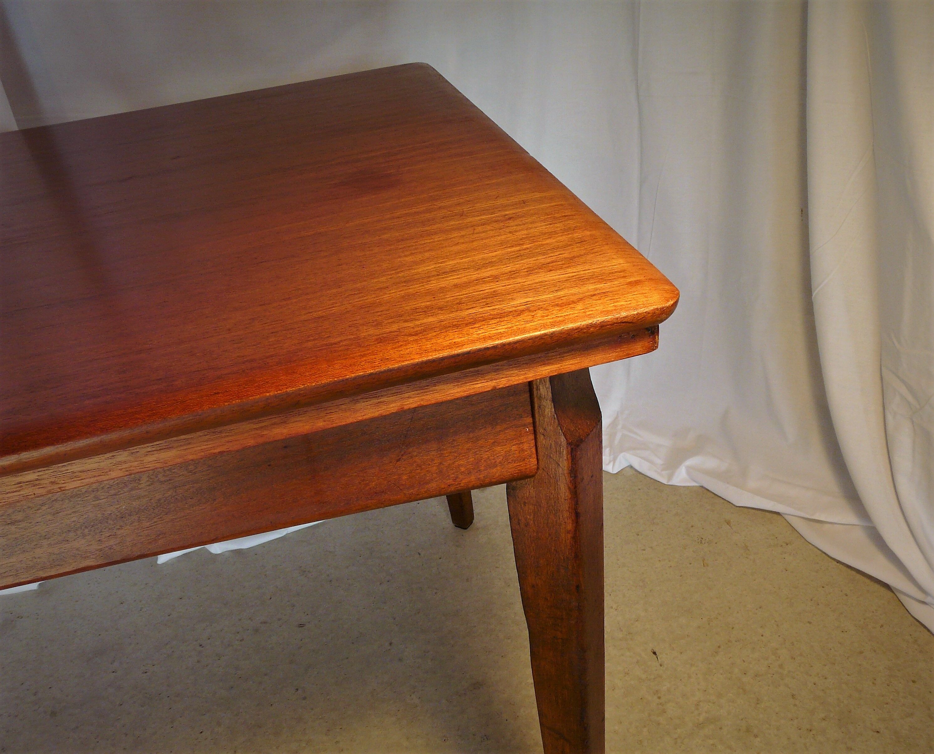 Scandinavian extendable rectangular teak table