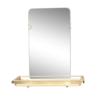 Miroir de toilette à tablette années 50