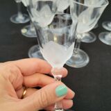 12 liquor glasses 50 cl in Arques crystal J G Durand model Florence