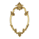 French Baroque-style gold-leaf gilded mirror with crest, 60 cm