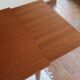 Extendable dining table in teak, tapered legs, 1960s.
