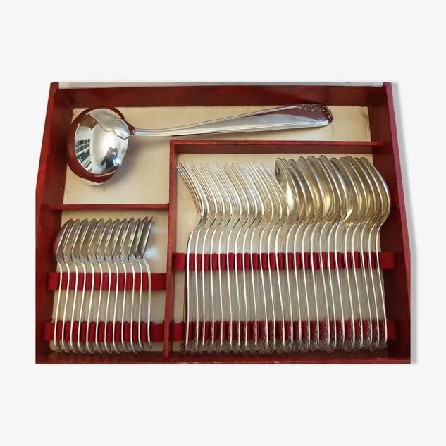 Silver cutlery set 37 pieces Louis XV style