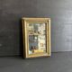 Miniature mirror from the 18th century in gilded wood, mercury glass.