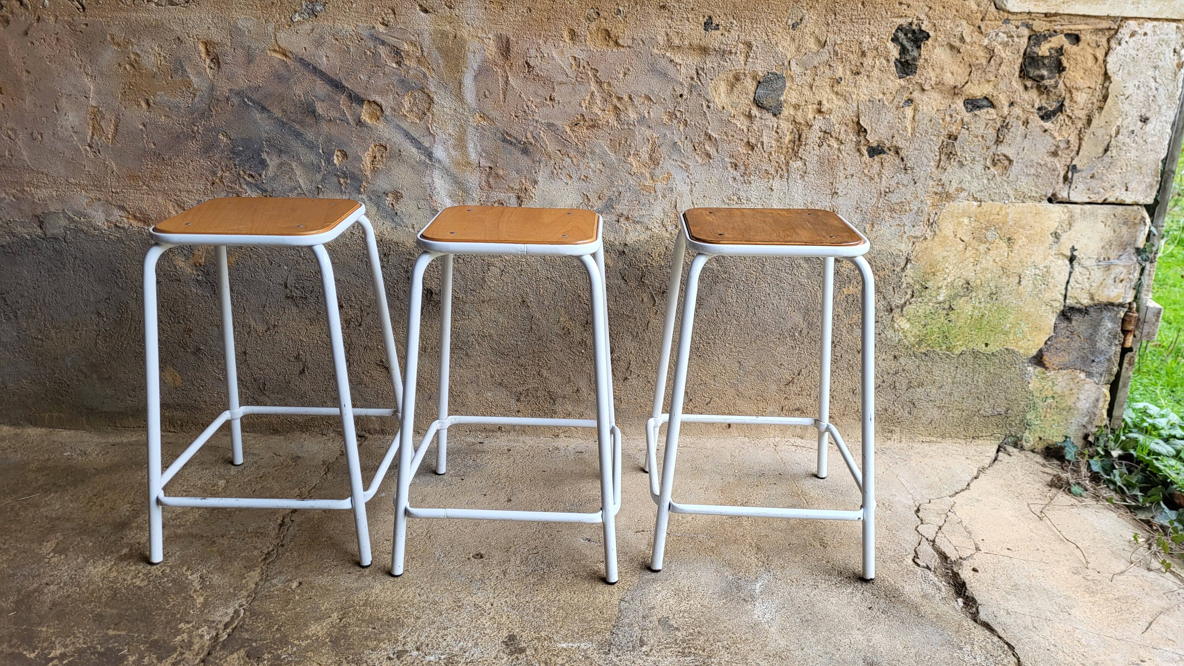 Vintage school industrial stool