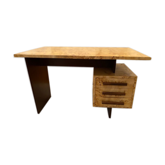 Bureau mid-century sur pieds en placage de bouleau 1950s