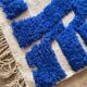 Traditional blue Beni Ourain artisan rug 140 x 260 cm