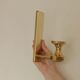 Pair of swedish brass sconces by gusum 1991