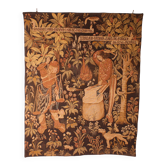 tapestry depicting weighing and the art of forging