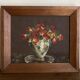 Nasturtiums, oil on canvas, modernist oak frame, 1930