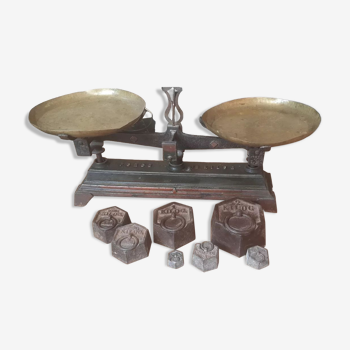 Old tray scale & weight