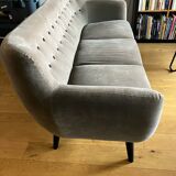 Sentou 3 seater velvet sofa