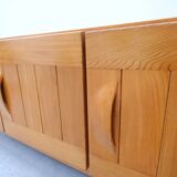 Enfilade Maison Regain en orme massif, France 1970