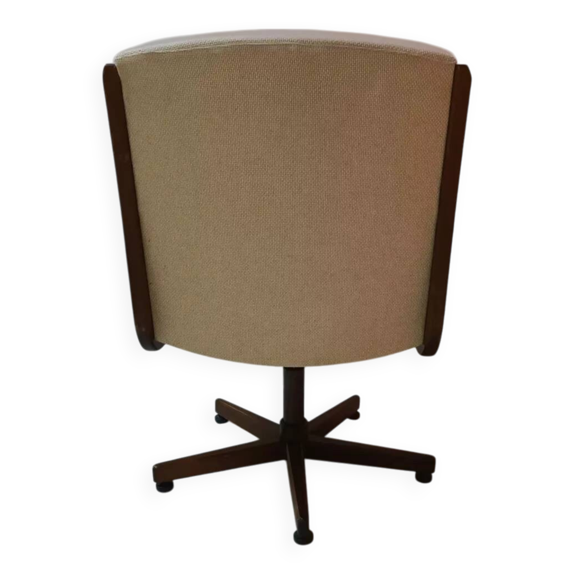 vintage swivel wooden office chair from the 70s