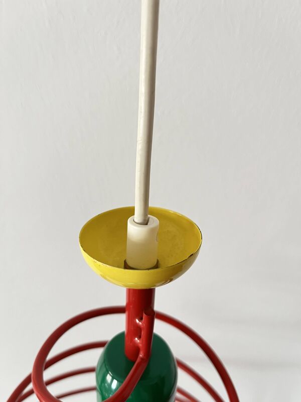 Suspension Pop Art Spirale, Plafonnier, ESTO Autriche, 1980