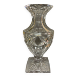 Diamond-cut crystal baluster vase with Lorraine cross