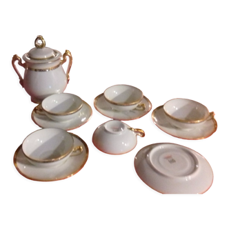 Lafarge limoges coffee or mocha set including 12 cups and under cups plus a sugar bowl