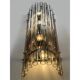 Contemporary Modern Smoked-Fumè Glass Pipes Wall Sconces-Set of Two