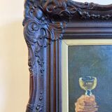 Aldo Giordani - Monk by the glass - Oil on framed canvas