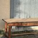 Solid wood farmhouse table with drawer