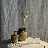 6 grands verres à orangeade en verre