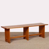 Vintage pine bench, 20th-century work.