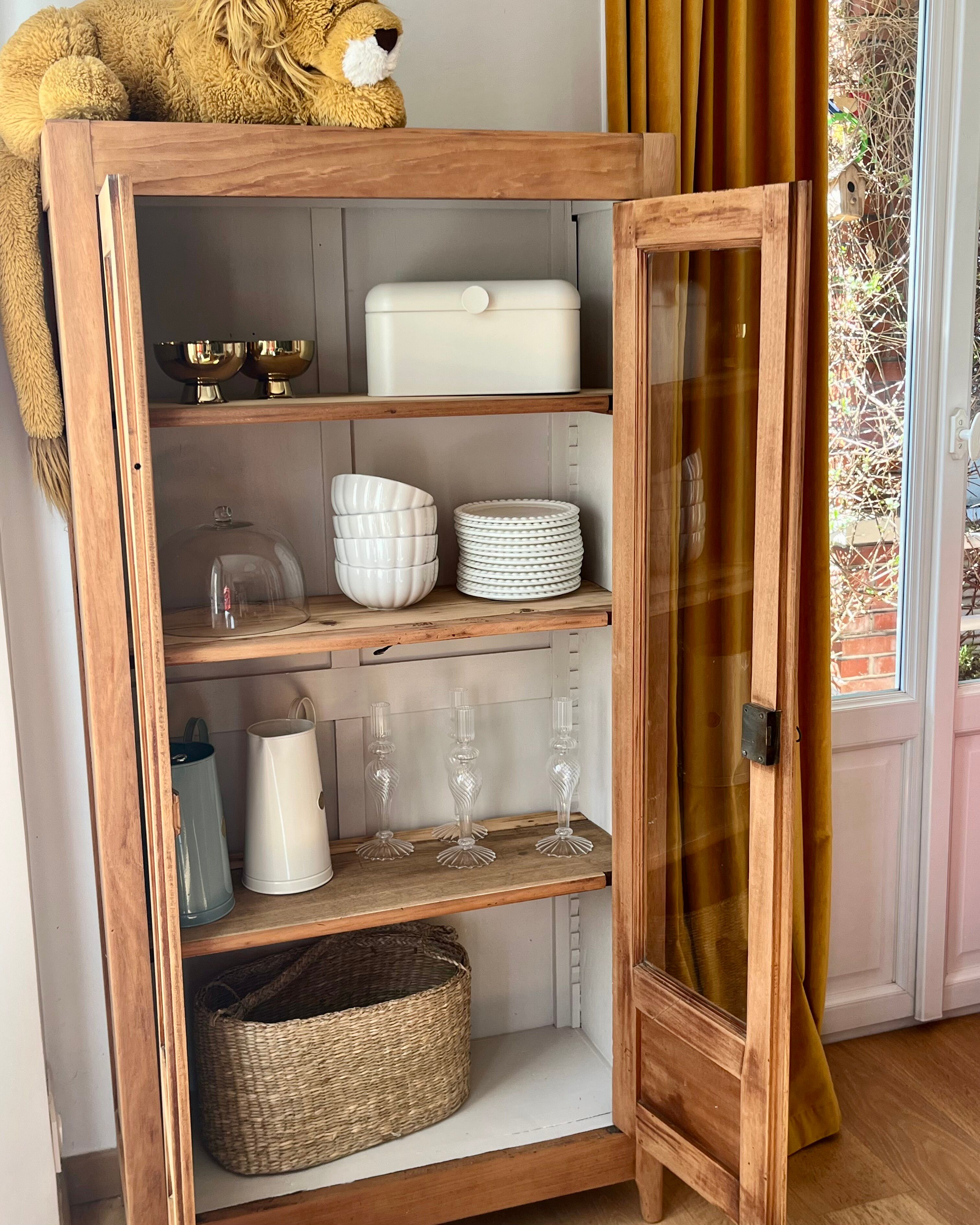 Vitrine bois brut