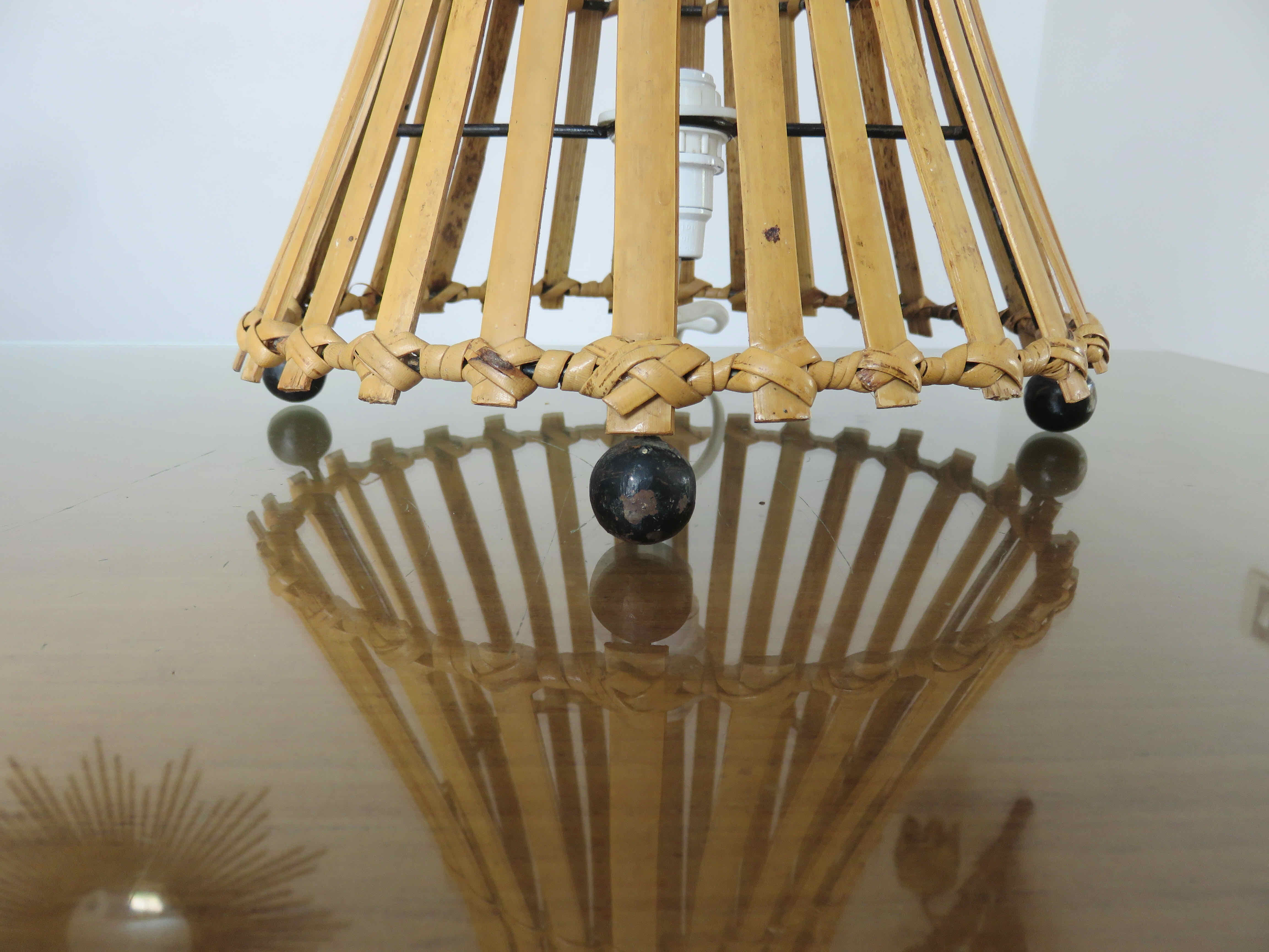 Bamboo lamp 70s