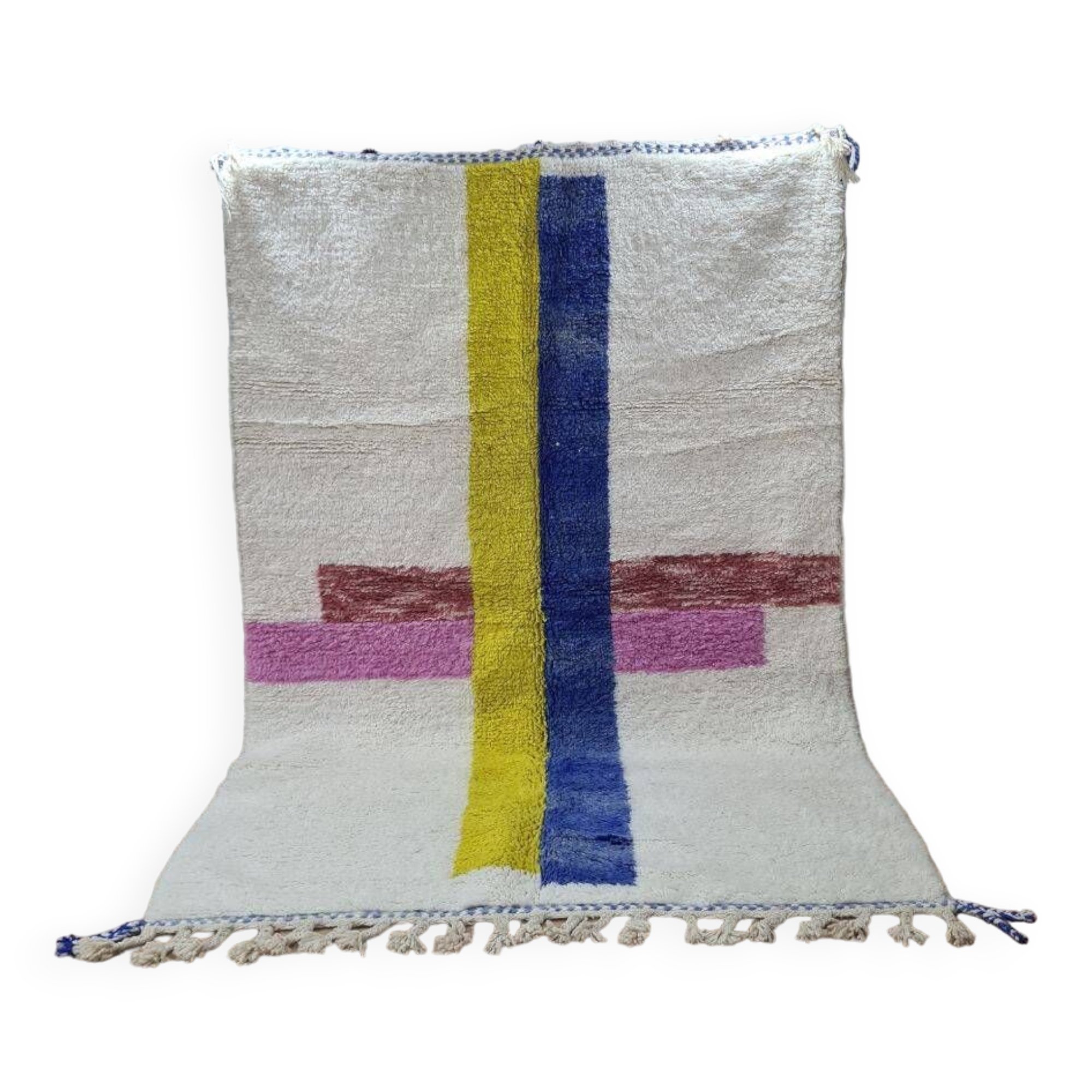 Handmade wool Berber rug 250x150 cm