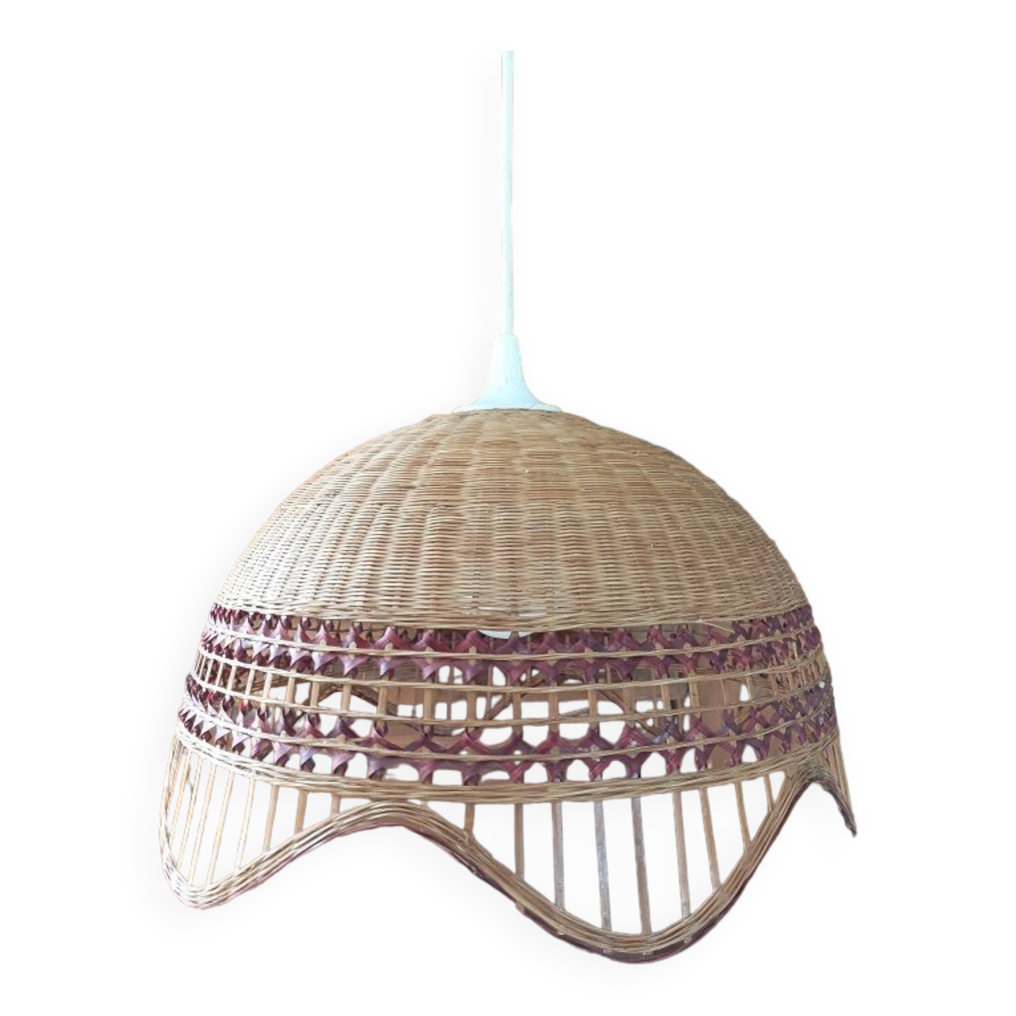 Suspension abat jour luminaire lustre cannage  dp 0823313