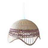 Suspension lampshade chandelier cannage dp 0823313