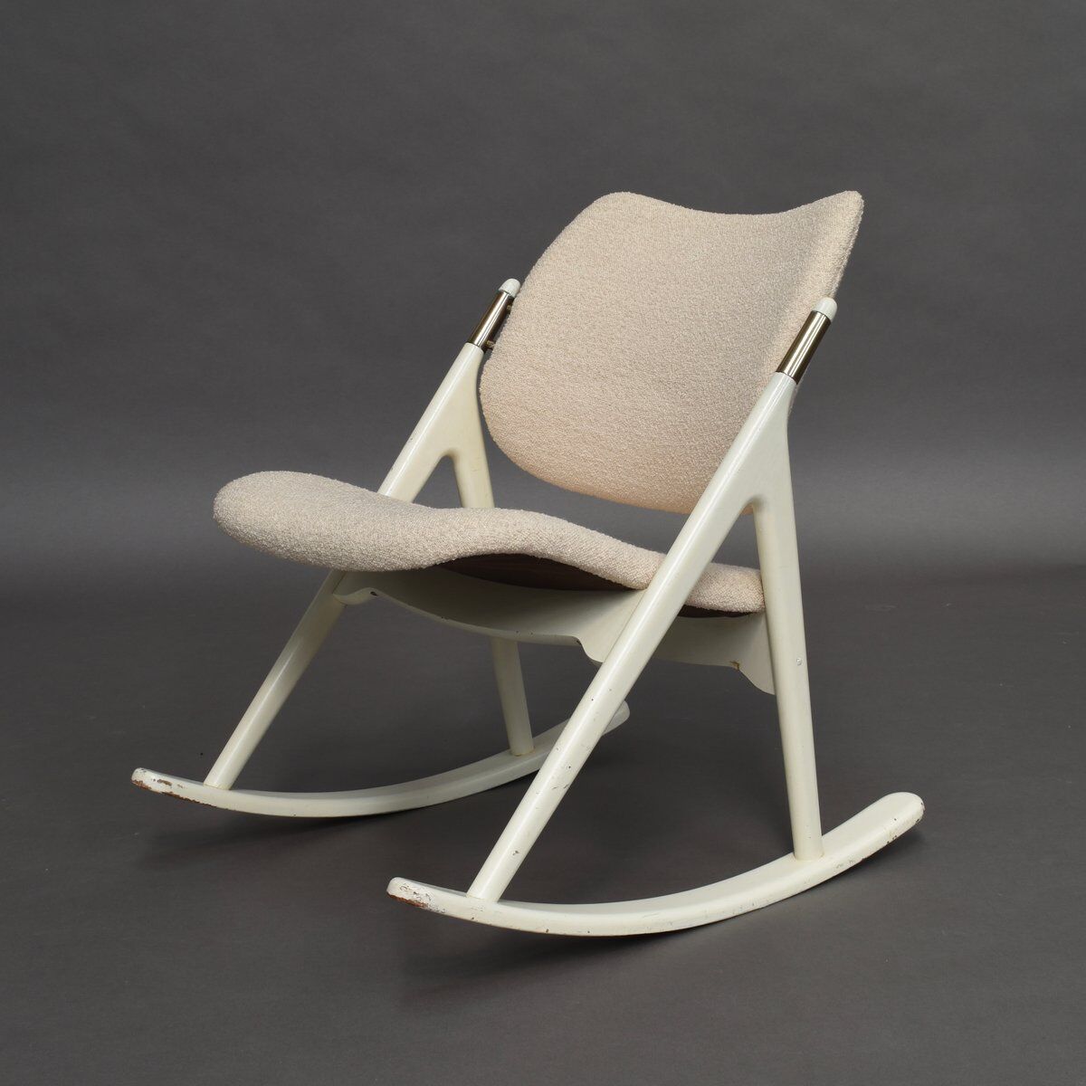 Fauteuil à bascule par Haug pour E. M. OG Trevarefabrikk