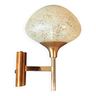 Gilded brass wall lamp by Sciolari, Italy 1960.