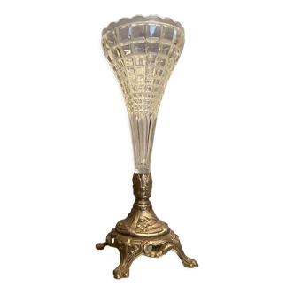 Vase bouquet cone cut crystal Baccarat Saint Louis late nineteenth early twentieth
