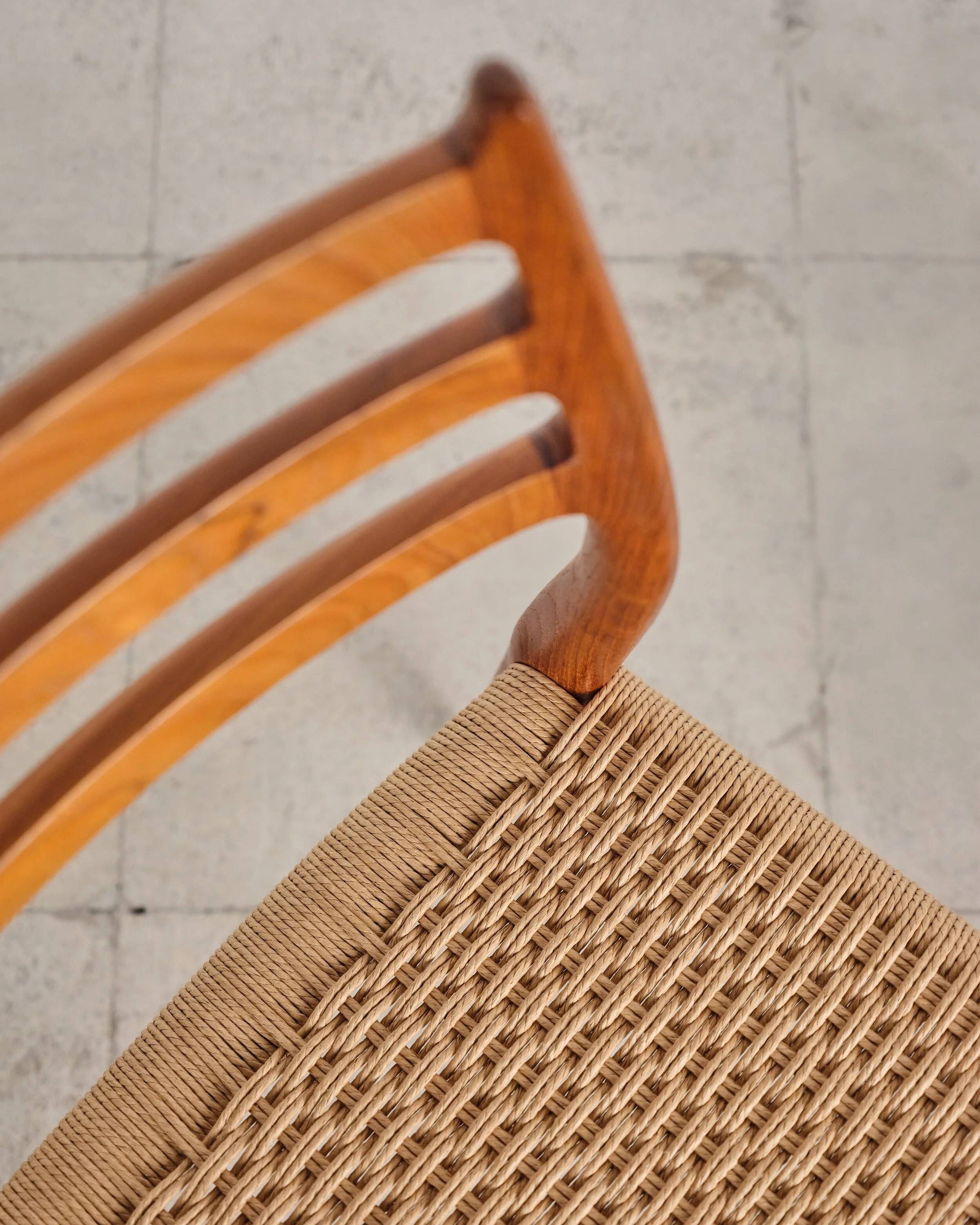 Set of 6 model 78 chairs in teak by Niels O. Møller, Denmark, 1960s.