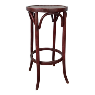 Curved wooden bar stool