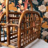 Vintage bamboo magazine rack