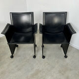 Lot 4 old armchairs "Korium" by Tito Agnoli for Matteo Grassi 1980