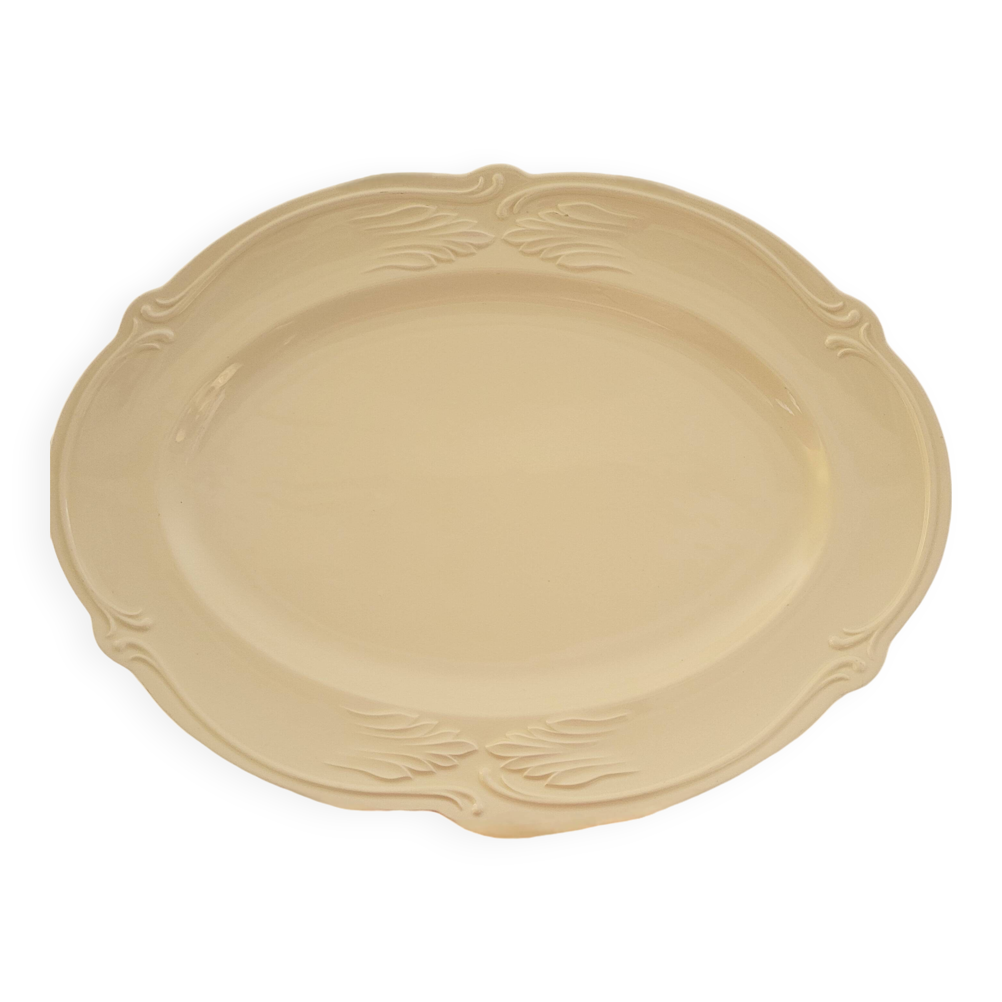 Oval dish Faïencerie de Gien "Rocaille" collection