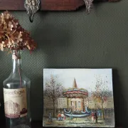 Michel Pabois - At the Paris Carousel - Oil on canvas signed.