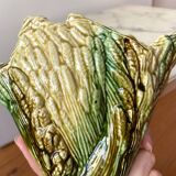 Vase en barbotine majolica gerbes de blé années 30 vintage