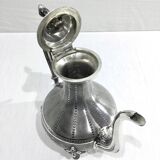 Silver metal teapot