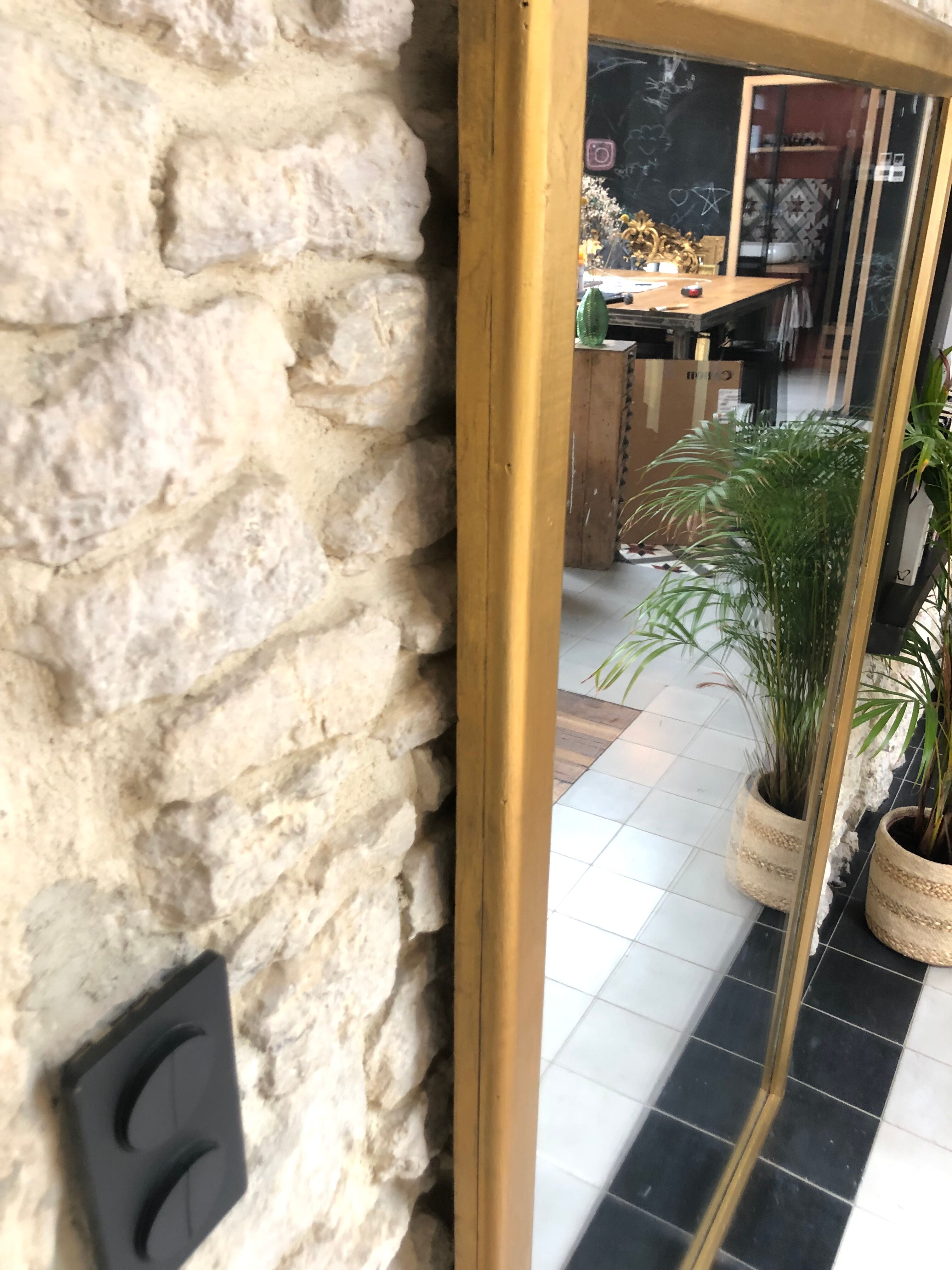 Antique mirror, mercury ice 174,5cm/111cm