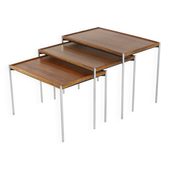Set of 3 nesting tables Lämmle and Co with reversible top