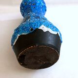 Large vintage seafoam blue artisanal vase