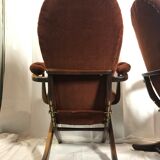 Vintage armchairs and rest feet