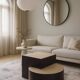 straw marquetry coffee table oak