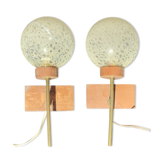 Pair of modernist wall lamps