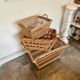 Wicker basket and braided rattan 66 x 47 cm