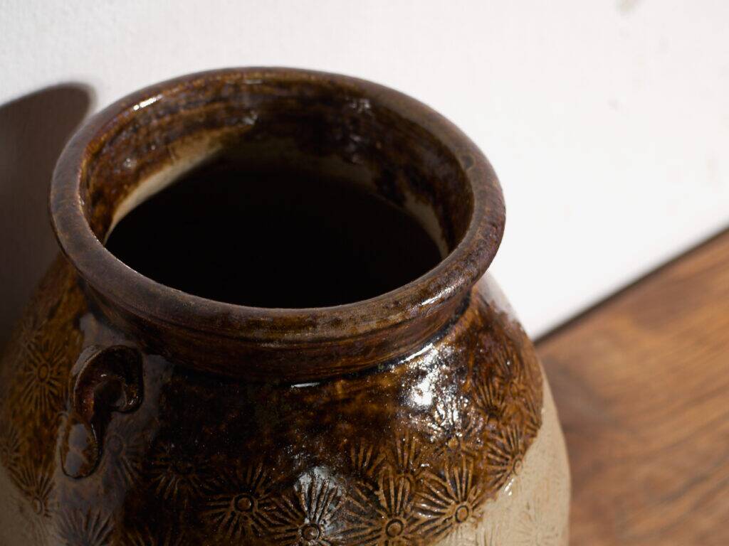 Ancient Chinese glazed stoneware vase – China, circa 1900